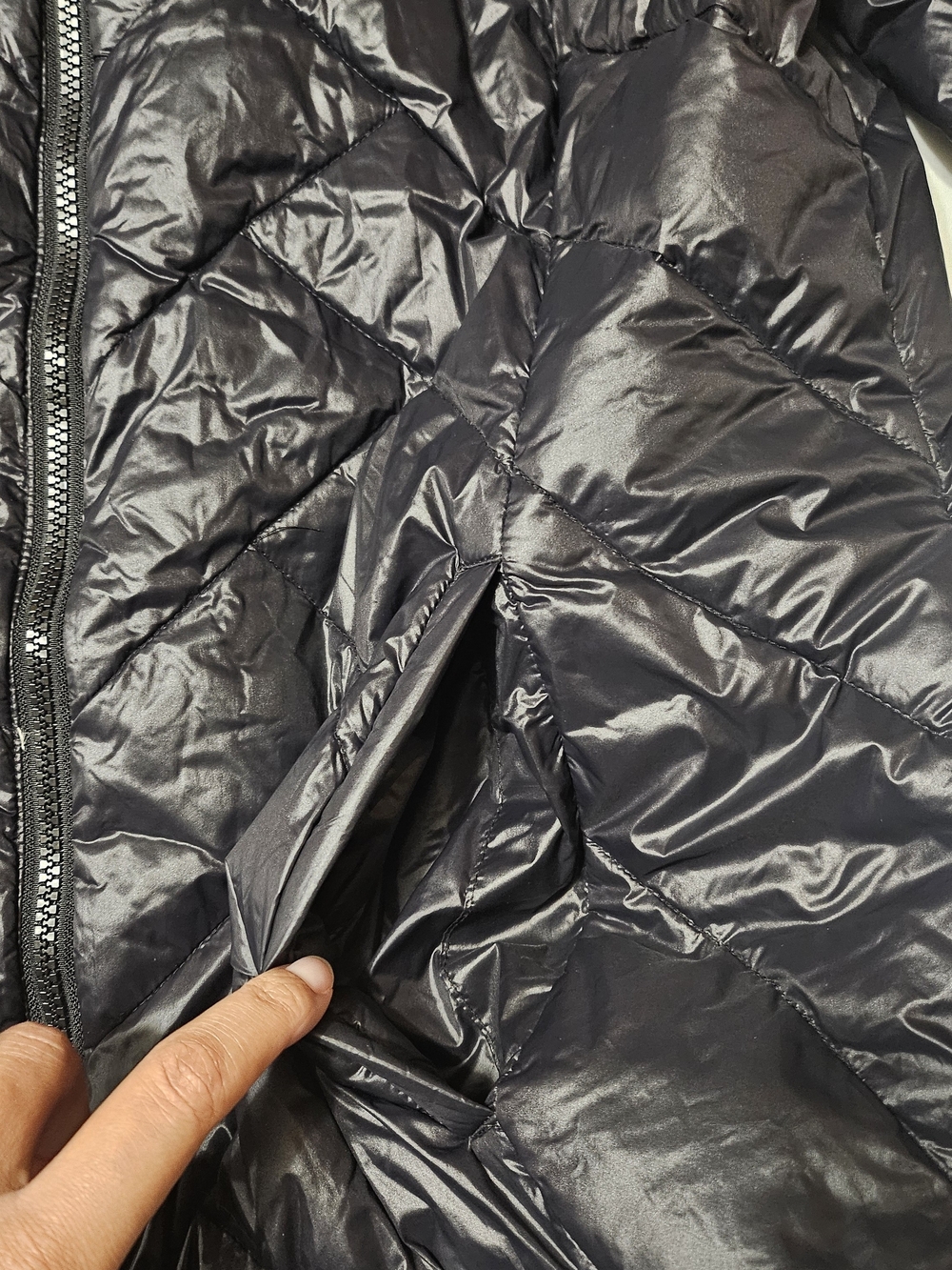 London Fog Black Packable Down Lightweight Puffer  Outerwear Gorpcore Zip Jacket - Picture 4 of 8